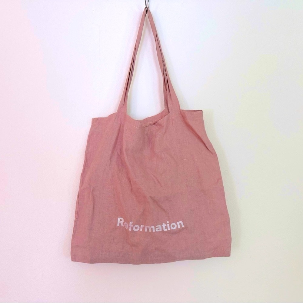 Reformation pink tote bag